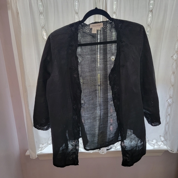 Vintage Lino USA Open Linen Blazer / Jacket Size L - Picture 6 of 6